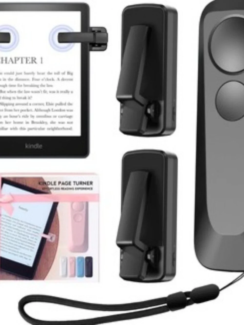 Black Page Turner Remote Kindle Paperwhite Oasis Ipad iPhone Android Ebook Kobo